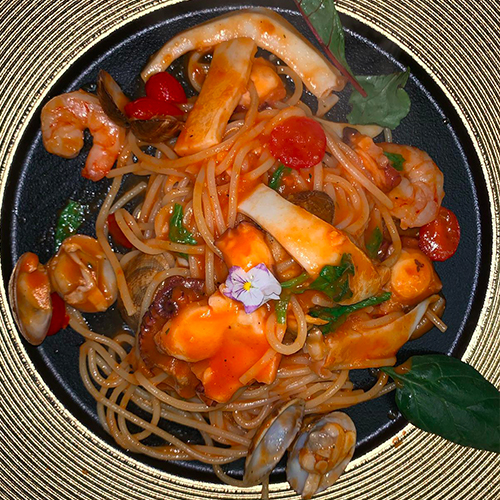 Spaghetti mit frischen Meeresfrüchten